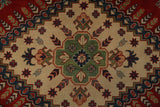 22413 - Kazak Hand-Knotted/Handmade Afghan Tribal/Nomadic Authentic/Size: 13'8" x 10'4"