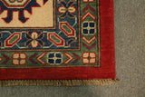 22413 - Kazak Hand-Knotted/Handmade Afghan Tribal/Nomadic Authentic/Size: 13'8" x 10'4"