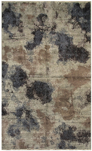 22263 - Indian Hand-knotted/Hand-weaved Rug/Carpet Authentic/Classic/Contemporary/Modern/Size: 9'7" x 6'3"