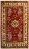 22446 -Royal Kazak Hand-Knotted/Handmade Afghan Tribal/Nomadic Authentic/Size: 4'9" x 3'4"