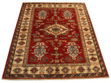 22446 -Royal Kazak Hand-Knotted/Handmade Afghan Tribal/Nomadic Authentic/Size: 4'9" x 3'4"