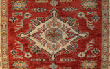 22446 -Royal Kazak Hand-Knotted/Handmade Afghan Tribal/Nomadic Authentic/Size: 4'9" x 3'4"