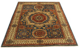 22328 - Chobi Ziegler Hand-Knotted/Handmade Afghan Rug/Carpet Traditional/Authentic/Size: 5'9" x 4'1"