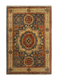 22328 - Chobi Ziegler Hand-Knotted/Handmade Afghan Rug/Carpet Traditional/Authentic/Size: 5'9" x 4'1"