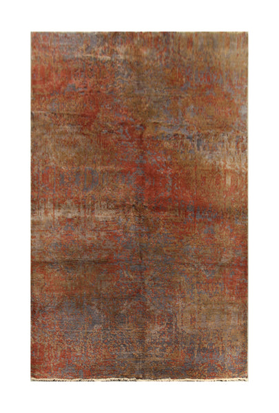 22254 - Indian Hand-knotted/Hand-weaved Rug/Carpet Authentic/Modern/Classic/Contemporary/Modern/Size: 9'8" x 6'5"