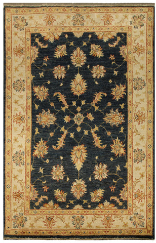 22329 - Chobi Ziegler Hand-Knotted/Handmade Afghan Rug/Carpet Traditional/ Authentic/Size: 6'0" x 4'0"