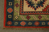 22421 - Kazak Hand-Knotted/Handmade Afghan Tribal/Nomadic Authentic/Size: 13'7" x 10'2"