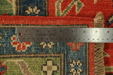 22421 - Kazak Hand-Knotted/Handmade Afghan Tribal/Nomadic Authentic/Size: 13'7" x 10'2"
