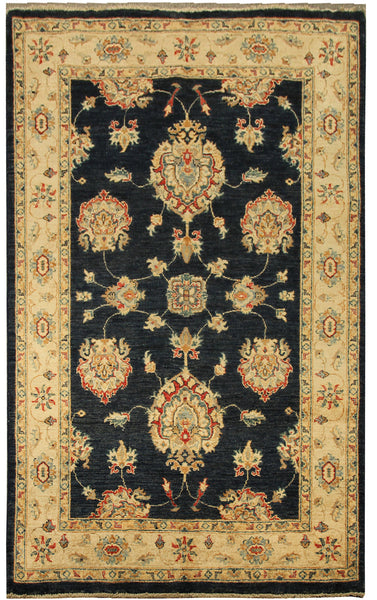 22326 - Chobi Ziegler Hand-Knotted/Handmade Afghan Rug/Carpet Traditional/Authentic/Size: 5'9" x 3'11"