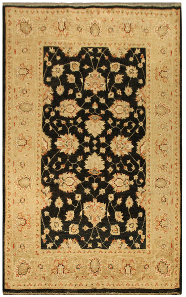 22327 - Chobi Ziegler Hand-Knotted/Handmade Afghan Rug/Carpet Traditional/Authentic/Size: 5'7" x 4'0"