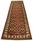 22343 - Kazak Hand-Knotted/Handmade Afghan Tribal/Nomadic Authentic/Size: 9'7" x 2'8"