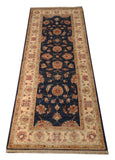 22303 - Chobi Ziegler Hand-knotted/Handmade Afghan Rug/Carpet Traditional Authentic/Size: 6'10" x 2'6"