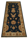 22304 - Chobi Ziegler Hand-knotted/Handmade Afghan Rug/Carpet Traditional Authentic/Size: 6'1" x 2'6"