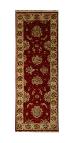 22314 - Chobi Ziegler Hand-knotted/Handmade Afghan Rug/Carpet Traditional Authentic/Size: 6'0" x 2'1"