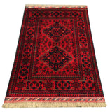 22517 - Royal Khal Mohammad Hand-Knotted/Handmade Afghan Rug/Carpet/Traditional/Authentic/Size: 4'0" x 2'7"
