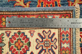22452 -Royal Kazak Hand-Knotted/Handmade Afghan Tribal/Nomadic Authentic/Size: 4'10" x 3'3"