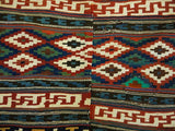 14646 - Shiraz Persian Hand-weaved Antique Authentic/Traditional Nomadic/Tribal/ Size: 6'4" x 4'9"