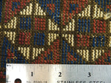 15145-Balutch Tent Band Hand-Knotted/Handmade Persian Rug/Carpet Tribal/Nomadic Authentic/ Size: 3'0" x 4"