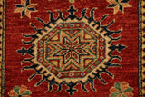 22383 -  Royal Kazak Hand-Knotted/Handmade Afghan Tribal/Nomadic Authentic/Size: 9'6" x 2'9"