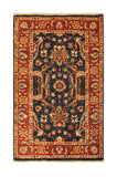 22287 - Chobi Ziegler Hand-Knotted/Handmade Afghan Rug/Carpet/Traditional/Authentic/Size: 4'3" x 2'10"