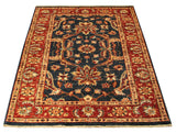 22287 - Chobi Ziegler Hand-Knotted/Handmade Afghan Rug/Carpet/Traditional/Authentic/Size: 4'3" x 2'10"