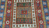 20882-Antique Kazak Handmade/Hand-Knotted Afghan Rug/Carpet Tribal/Nomadic Authentic/ Size: 7’4” x 4’11”