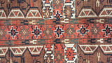 15150-Hatchlu Antique-1929 Handmade/Hand-Knotted Persian Rug/Carpet Tribal/Nomadic Authentic/ Size: 4'8" x 4'9"