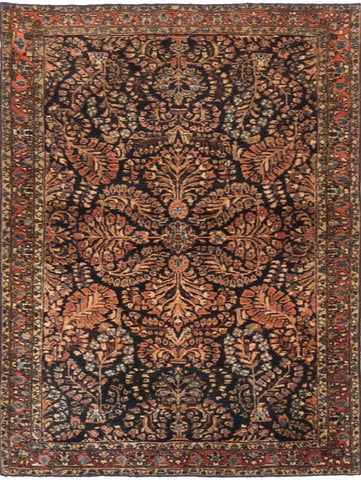 26103-Sarough Hand-Knotted/Handmade Persian Rug/Carpet Traditional Authentic/ Size: 4'8"x 3'6"