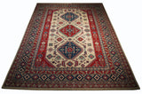 21513-Kazak Hand-Knotted/Handmade Afghan Rug/Carpet Tribal/Nomadic Authentic/ Size: 11'2" x 8'6"