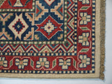 21513-Kazak Hand-Knotted/Handmade Afghan Rug/Carpet Tribal/Nomadic Authentic/ Size: 11'2" x 8'6"