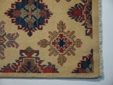 21523-Kazak Handmade/Hand-Knotted Afghan Rug/Carpet Tribal/Nomadic Authentic/ Size: 9'7" x 6'6"