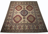 21562-Kazak Hand-Knotted/Handmade Afghan Rug/Carpet Tribal/Nomadic Authentic/ Size: 6'6''x 6'3''