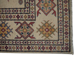 21563-Kazak Hand-Knotted/Handmade Afghan Rug/Carpet Tribal/Nomadic Authentic/ Size: 6'5" x 6'7"