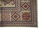 21566-Kazak Hand-Knotted/Handmade Afghan Rug/Carpet Tribal/Nomadic Authentic/Size: 6'6" x 6'4"