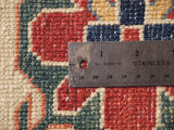 21566-Kazak Hand-Knotted/Handmade Afghan Rug/Carpet Tribal/Nomadic Authentic/Size: 6'6" x 6'4"