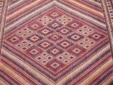 15387-Kelim Hand-Knotted/Handmade Persian Rug/Carpet Tribal/Nomadic Authentic/ Size: 6'5" x 5'4"