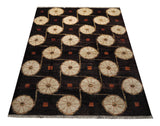 21738-Chobi Ziegler Hand-Knotted/Handmade Afghan Rug/Carpet Modern Authentic/Size: 6'2" x 5'1"