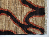 21754-Chobi Ziegler Hand-Knotted/Handmade Afghan Rug/Carpet Modern Authentic/Size: 7'7" x 5'4"