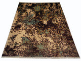 21755-Chobi Ziegler Hand-Knotted/Handmade Afghan Rug/Carpet Modern Authentic/Size: 7'8" x 6'6"