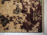21755-Chobi Ziegler Hand-Knotted/Handmade Afghan Rug/Carpet Modern Authentic/Size: 7'8" x 6'6"