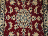 22056 - Nain Hand-Knotted/Handmade Persian Rug/Carpet Traditional Authentic/Size: 10'0" x 2'7"