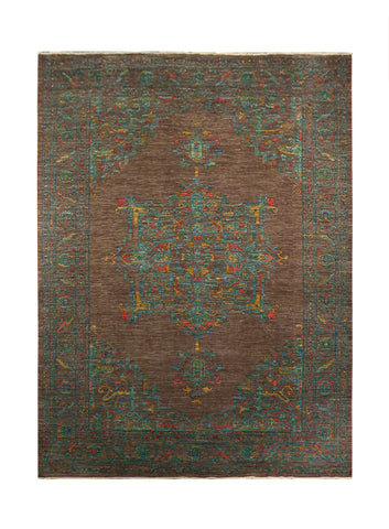 22335 - Royal Chobi Ziegler Hand-Knotted/Handmade Afghan Rug/Carpet Traditional/Authentic/Size: 11'4" x 8'1"