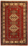 22464 -Royal Kazak Hand-Knotted/Handmade Afghan Tribal/Nomadic Authentic/Size: 4'7" x 3'4"