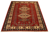 22464 -Royal Kazak Hand-Knotted/Handmade Afghan Tribal/Nomadic Authentic/Size: 4'7" x 3'4"