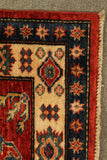 22464 -Royal Kazak Hand-Knotted/Handmade Afghan Tribal/Nomadic Authentic/Size: 4'7" x 3'4"