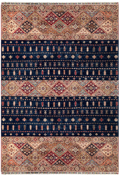 25003- Chobi Ziegler Afghan Hand-Knotted Contemporary/Traditional/Size: 9'9" x 6'8"