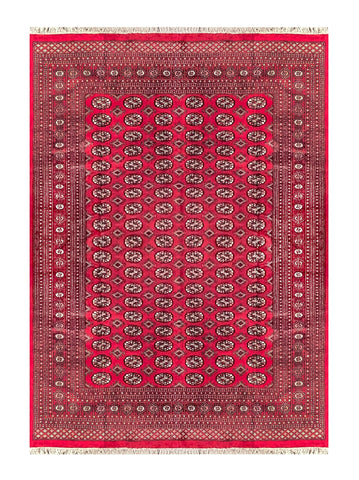 25290-Bokhara Hand-Knotted/Handmade Pakistani Rug/Carpet Tribal/Nomadic Authentic/ Size: 10'2" x 8'0"