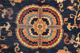 22444 - Chobi Ziegler Hand-knotted/Handmade Afghan Rug/Carpet Traditional Authentic/Size: 9'11" x 6'10"