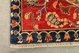 22444 - Chobi Ziegler Hand-knotted/Handmade Afghan Rug/Carpet Traditional Authentic/Size: 9'11" x 6'10"