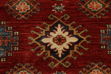22459 -Royal Kazak Hand-Knotted/Handmade Afghan Tribal/Nomadic Authentic/Size: 6'5" x 5'3"
